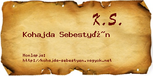 Kohajda Sebestyén névjegykártya